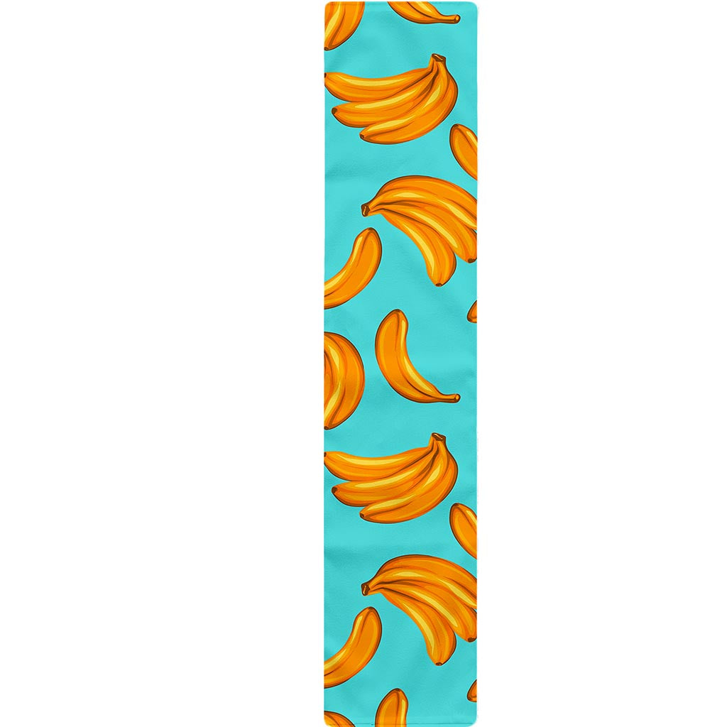 Blue Banana Pattern Print Table Runner