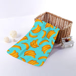 Blue Banana Pattern Print Towel
