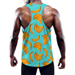 Blue Banana Pattern Print Training Tank Top