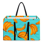 Blue Banana Pattern Print Utility Tote Bag
