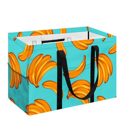 Blue Banana Pattern Print Utility Tote Bag