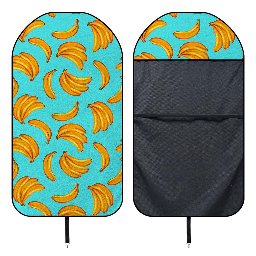 Blue Banana Pattern Print Waterproof Car Seat Cover