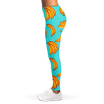 Blue Banana Pattern Print Women's Leggings