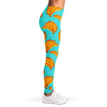 Blue Banana Pattern Print Women's Leggings