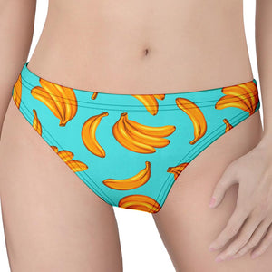 Blue Banana Pattern Print Women's Thong