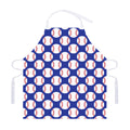 Blue Baseball Pattern Print Adjustable Apron