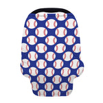 Blue Baseball Pattern Print Baby Seat Cover