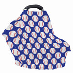 Blue Baseball Pattern Print Baby Seat Cover