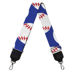 Blue Baseball Pattern Print Bag Strap