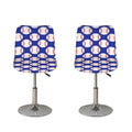 Blue Baseball Pattern Print Bar Stool Covers