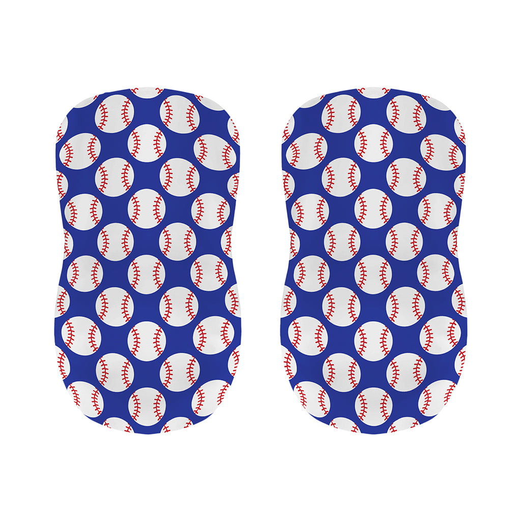 Blue Baseball Pattern Print Bar Stool Covers