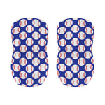 Blue Baseball Pattern Print Bar Stool Covers