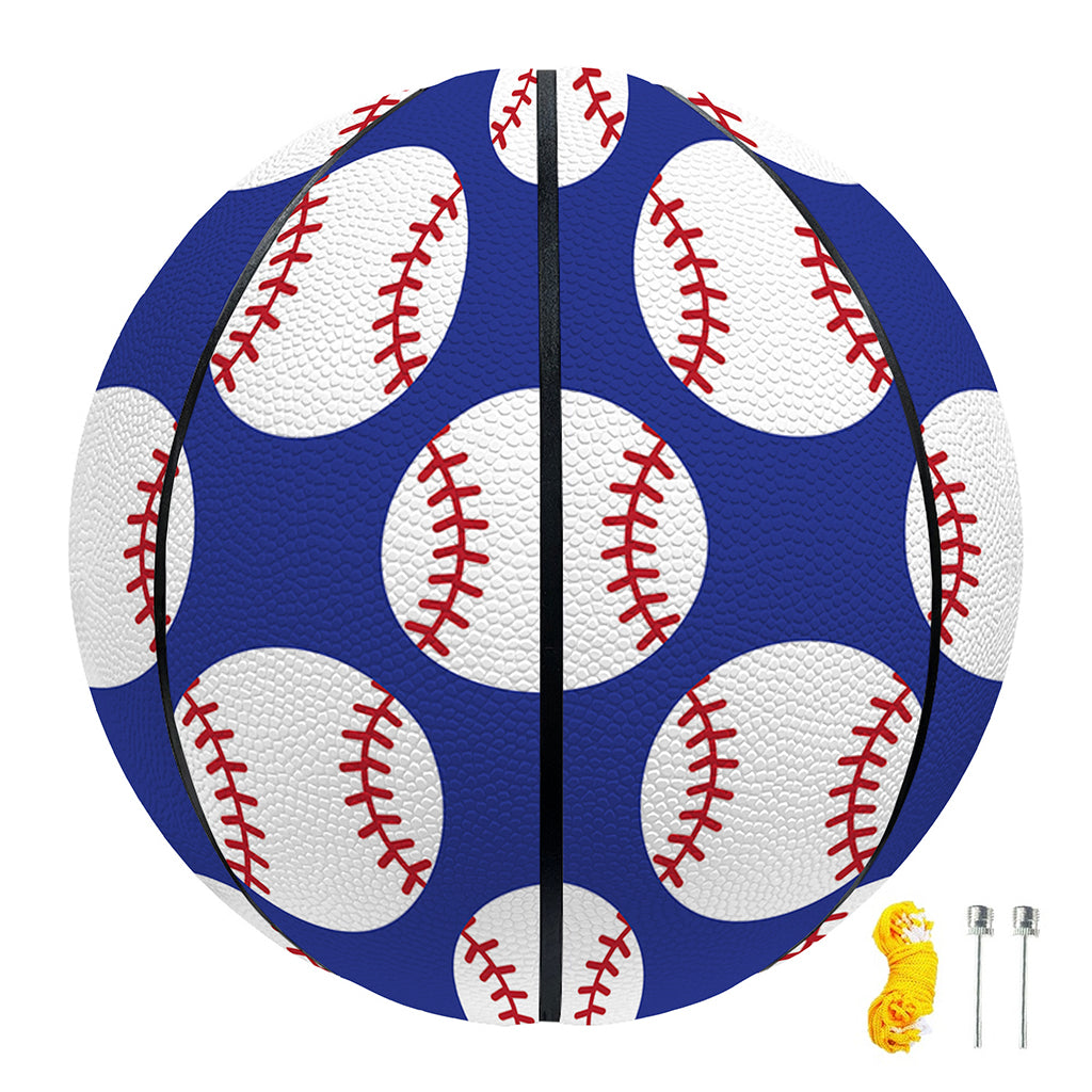 Blue Baseball Pattern Print Basketball