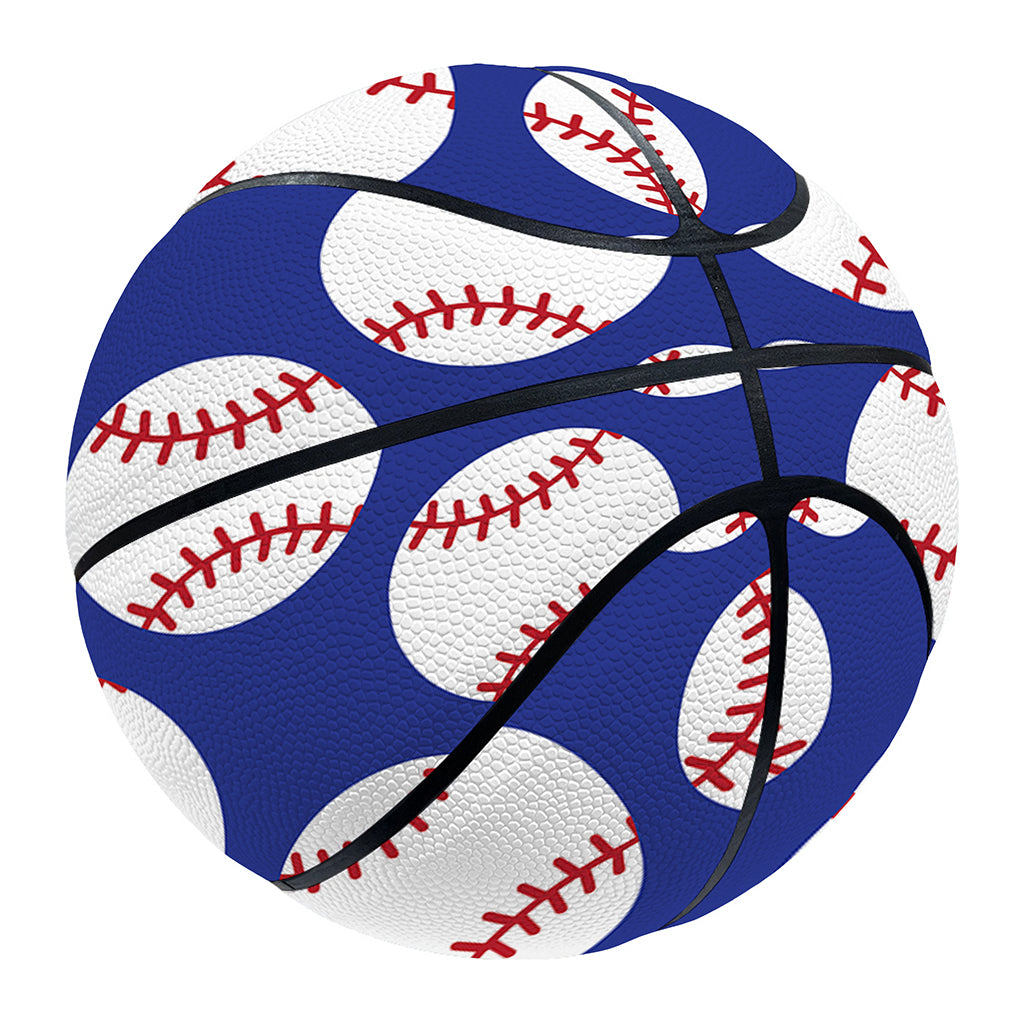 Blue Baseball Pattern Print Basketball