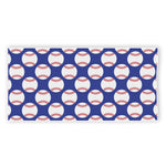 Blue Baseball Pattern Print Beach Towel