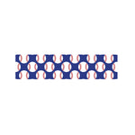 Blue Baseball Pattern Print Bed Runner