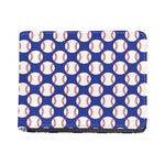 Blue Baseball Pattern Print Bifold Wallet