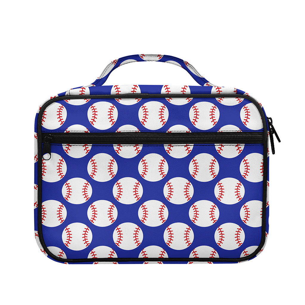 Blue Baseball Pattern Print Briefcase Bible Bag