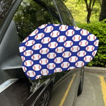 Blue Baseball Pattern Print Car Side Mirror Covers