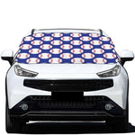 Blue Baseball Pattern Print Car Windshield Snow Cover