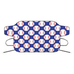 Blue Baseball Pattern Print Car Windshield Snow Cover