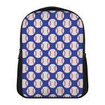 Blue Baseball Pattern Print Casual Backpack
