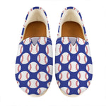 Blue Baseball Pattern Print Casual Shoes