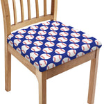 Blue Baseball Pattern Print Chair Cushion Cover
