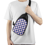 Blue Baseball Pattern Print Chest Bag