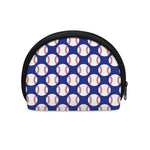 Blue Baseball Pattern Print Coin Purse