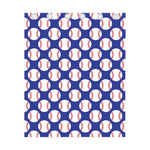 Blue Baseball Pattern Print Curtain
