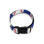 Blue Baseball Pattern Print Dog Collar