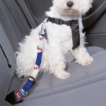 Blue Baseball Pattern Print Dog Seat Belt