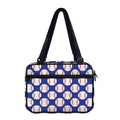 Blue Baseball Pattern Print Double Strap Bible Bag