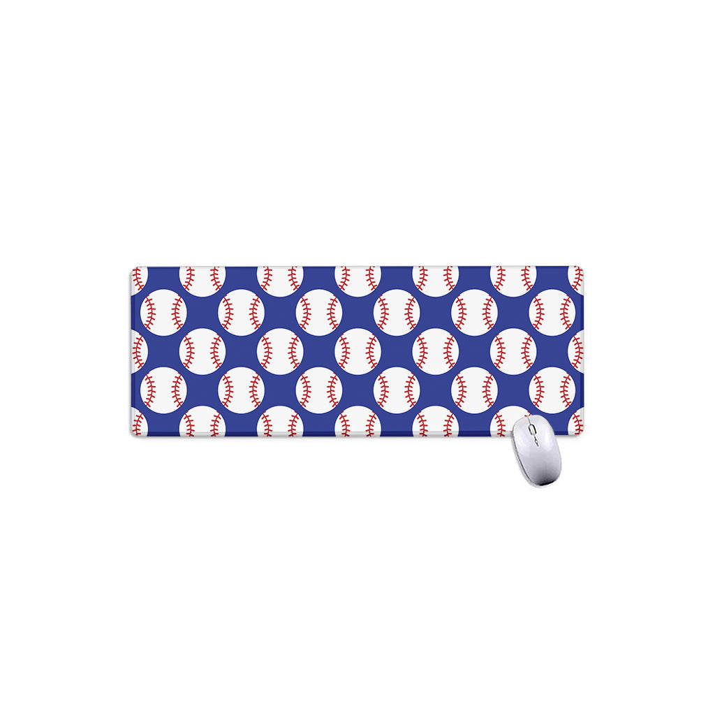 Blue Baseball Pattern Print Extended Mouse Pad