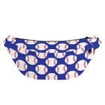 Blue Baseball Pattern Print Fanny Pack