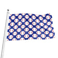 Blue Baseball Pattern Print Flag