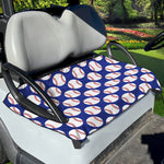 Blue Baseball Pattern Print Golf Cart Seat Cover