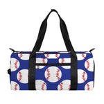 Blue Baseball Pattern Print Gym Bag
