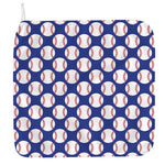 Blue Baseball Pattern Print Hand Towel