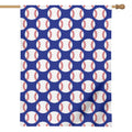 Blue Baseball Pattern Print House Flag