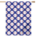Blue Baseball Pattern Print House Flag