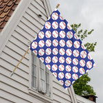Blue Baseball Pattern Print House Flag