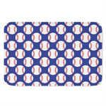 Blue Baseball Pattern Print Indoor Door Mat