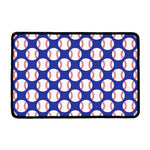 Blue Baseball Pattern Print Kitchen Mat