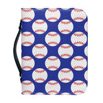 Blue Baseball Pattern Print Leather Bible Cover