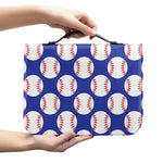 Blue Baseball Pattern Print Leather Bible Cover