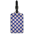 Blue Baseball Pattern Print Luggage Tag