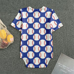 Blue Baseball Pattern Print Men's Bodysuit