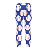 Blue Baseball Pattern Print Men's leggings